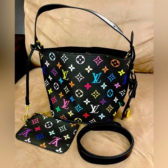 Multicolor Monogram Mini Bucket Bag - Picture 14 of 15